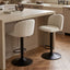 Maxwell Set of Two Beige Textured Fabric Curved Bar Chairs