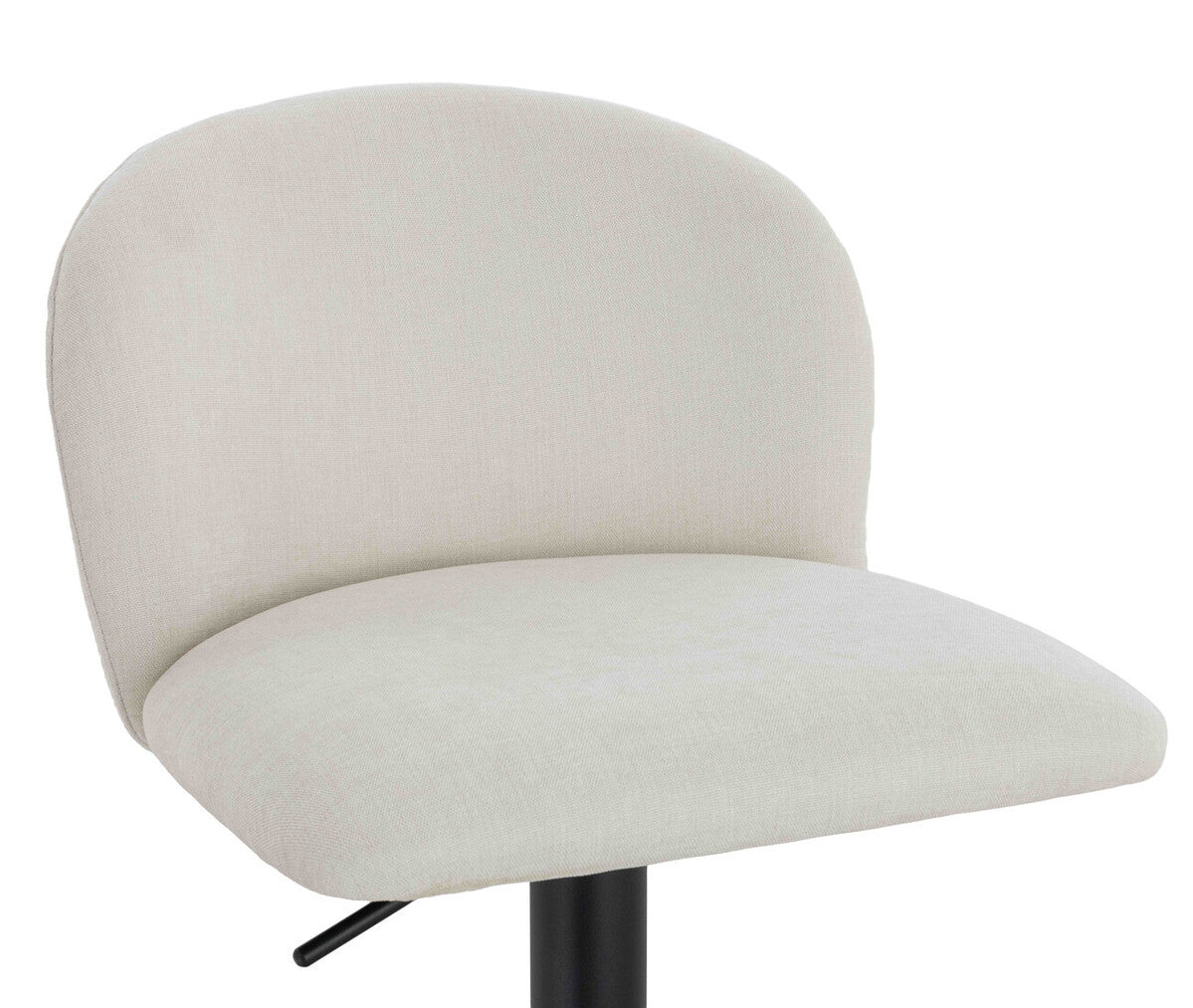 Maxwell Set of Two Beige Textured Fabric Curved Bar Chairs