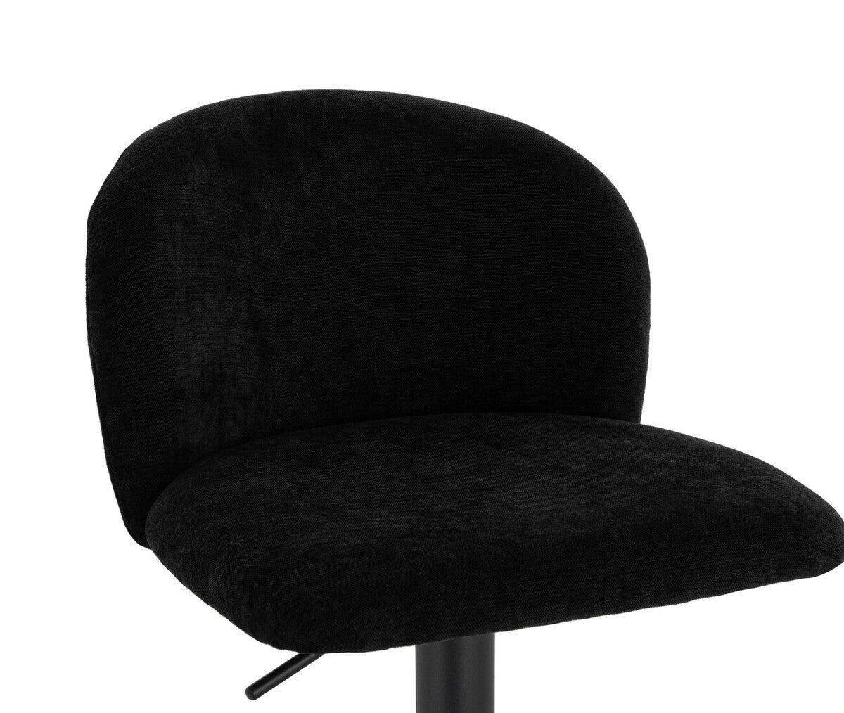 Maxwell Set of 2 Black Textured Fabric Curved Bar Chairs