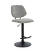 Maxwell Set of 2 Light Grey Textured Fabric Bar Chairs