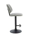 Maxwell Set of 2 Light Grey Textured Fabric Bar Chairs