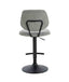 Maxwell Set of 2 Light Grey Textured Fabric Bar Chairs