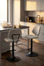 Maxwell Set of 2 Light Grey Textured Fabric Bar Chairs