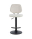 Maxwell Set of 2 Beige Textured Fabric Bar Chairs