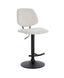 Maxwell Set of 2 Beige Textured Fabric Bar Chairs
