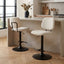 Maxwell Set of 2 Beige Textured Fabric Bar Chairs