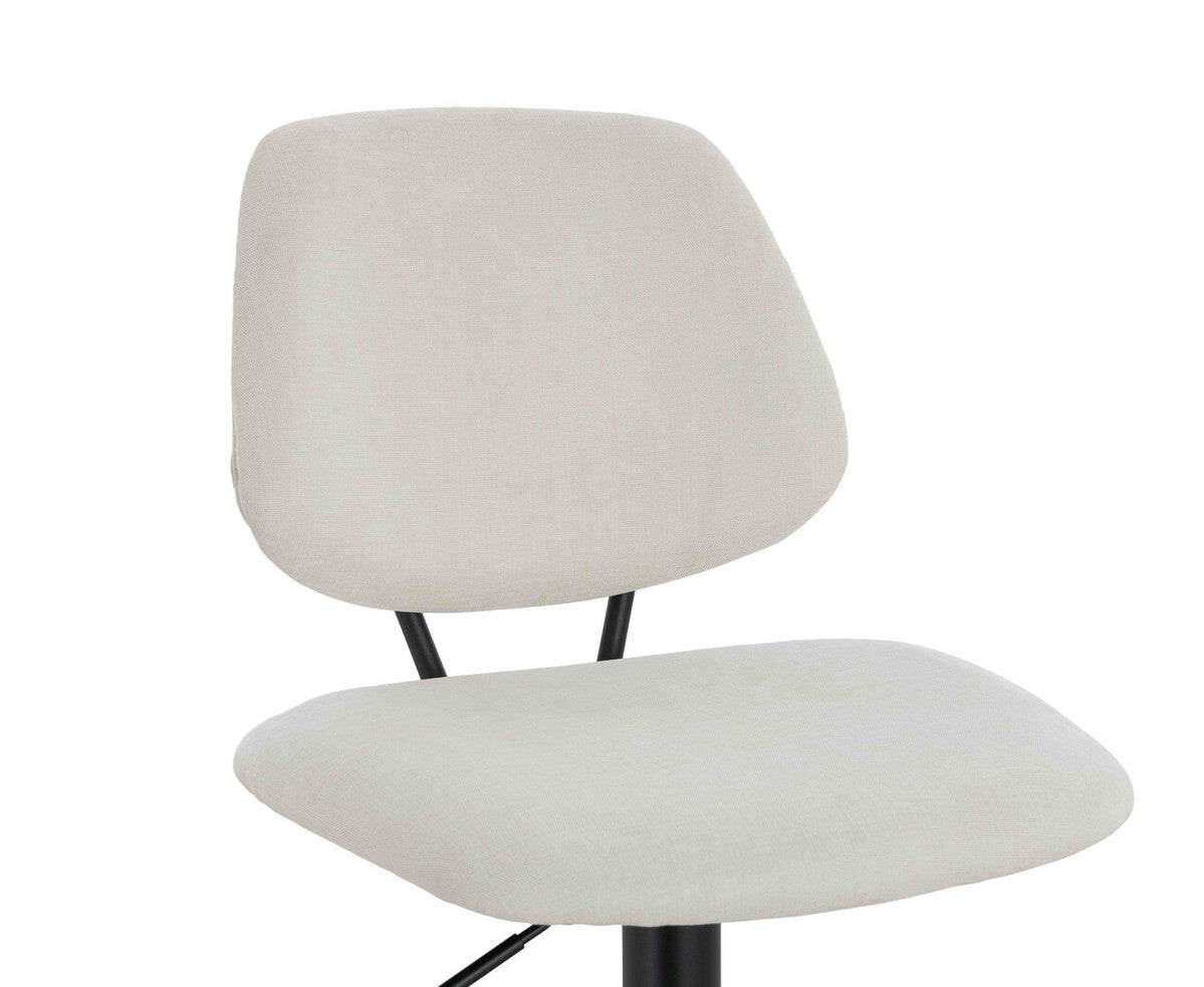 Maxwell Set of 2 Beige Textured Fabric Bar Chairs