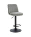 Maxwell Set of 2 Light Grey Textured Fabric Cushioned Bar Chairs