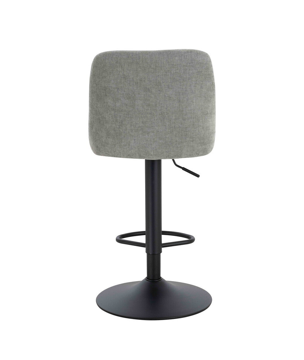Maxwell Set of 2 Light Grey Textured Fabric Cushioned Bar Chairs