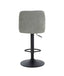 Maxwell Set of 2 Light Grey Textured Fabric Cushioned Bar Chairs