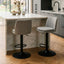 Maxwell Set of 2 Light Grey Textured Fabric Cushioned Bar Chairs