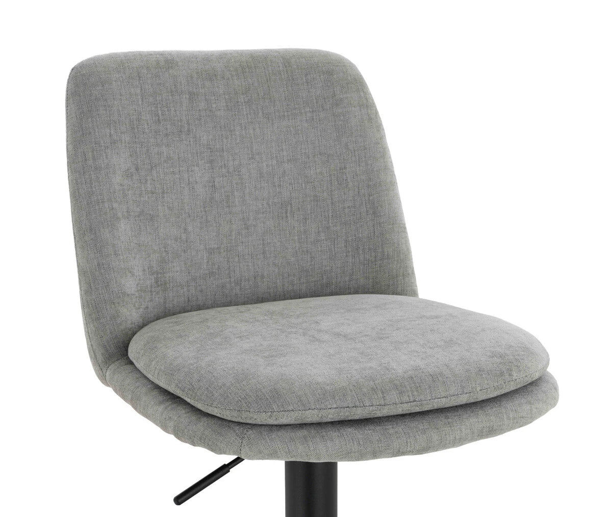 Maxwell Set of 2 Light Grey Textured Fabric Cushioned Bar Chairs