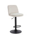 Maxwell Set of 2 Beige Textured Fabric Cushioned Bar Chairs
