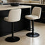 Maxwell Set of 2 Beige Textured Fabric Cushioned Bar Chairs