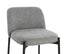 Maxwell Set of 2 Light Grey Textured Fabric Bar Chairs with Black Legs
