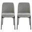 Maxwell Set of 2 Light Grey Textured Fabric Dining Chairs