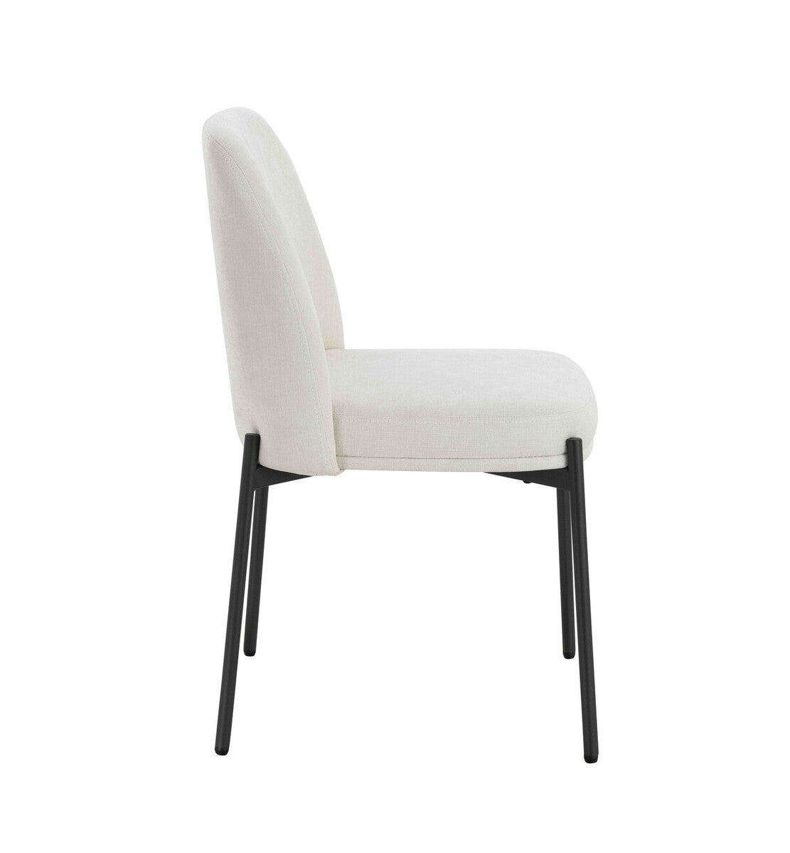 Maxwell Set of Two Light Beige Textured Fabric Dining Chairs