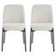 Maxwell Set of Two Light Beige Textured Fabric Dining Chairs