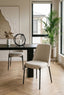 Maxwell Set of Two Light Beige Textured Fabric Dining Chairs