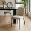 Maxwell Set of Two Light Beige Textured Fabric Dining Chairs