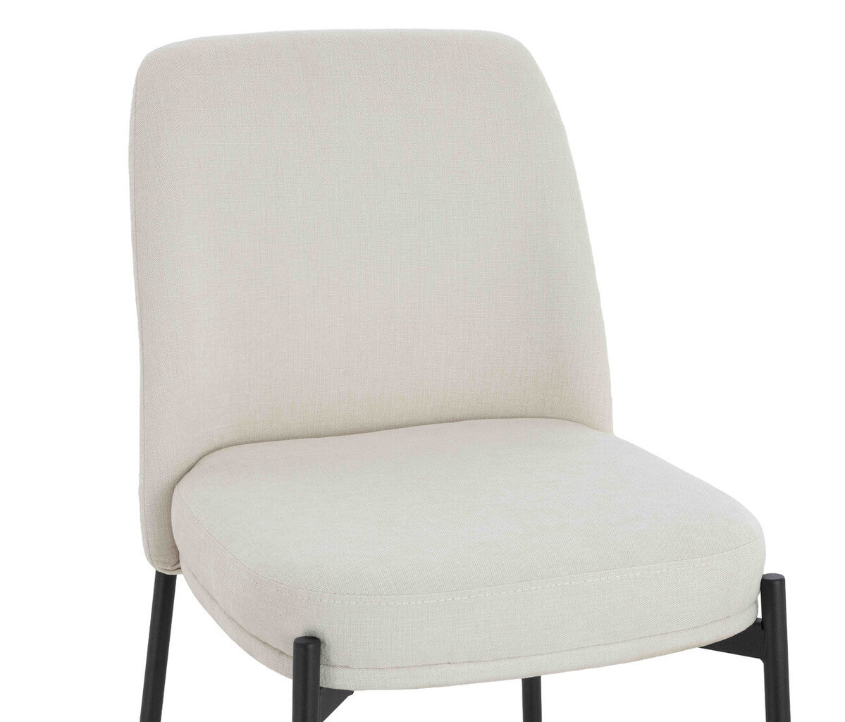 Maxwell Set of Two Light Beige Textured Fabric Dining Chairs