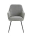 Maxwell Set of 2 Light Grey Textured Fabric Dining Chairs with Arms