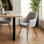 Maxwell Set of 2 Light Grey Textured Fabric Dining Chairs with Arms