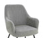 Maxwell Set of 2 Light Grey Textured Fabric Dining Chairs with Arms