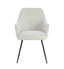Maxwell Set of 2 Light Beige Textured Fabric Dining Chairs with Arms
