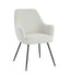 Maxwell Set of 2 Light Beige Textured Fabric Dining Chairs with Arms