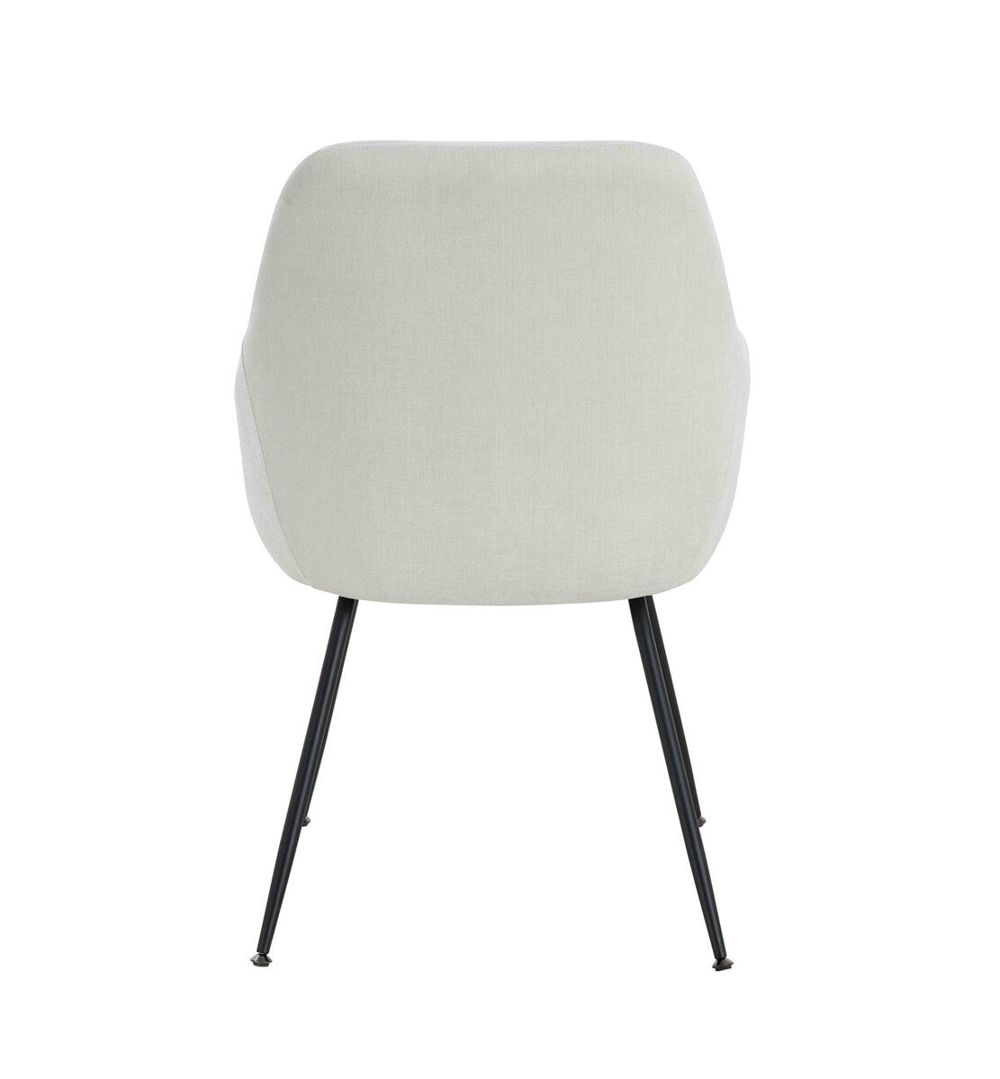 Maxwell Set of 2 Light Beige Textured Fabric Dining Chairs with Arms