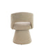 Maxwell Stone Chenille Curved Swivel Dining Chair