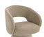 Maxwell Stone Chenille Curved Swivel Dining Chair