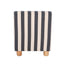 Parlan Black and White Stripe Armless Chair with Wooden Feet