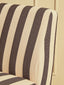 Parlan Black and White Stripe Armless Chair with Wooden Feet