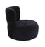 Passa Black Textured Curved Swivel Lounge Chair