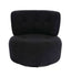 Passa Black Textured Curved Swivel Lounge Chair