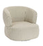Parsac Olive Green and White Stripe Swivel Lounge Chair