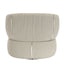 Parsac Olive Green and White Stripe Swivel Lounge Chair