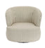 Parsac Olive Green and White Stripe Swivel Lounge Chair