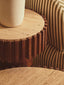 Parsac Olive Green and White Stripe Swivel Lounge Chair