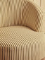 Parsac Olive Green and White Stripe Swivel Lounge Chair
