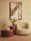 Parsac Olive Green and White Stripe Swivel Lounge Chair