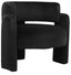 Parux Black Velvet Curved Chair