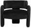 Parux Black Velvet Curved Chair