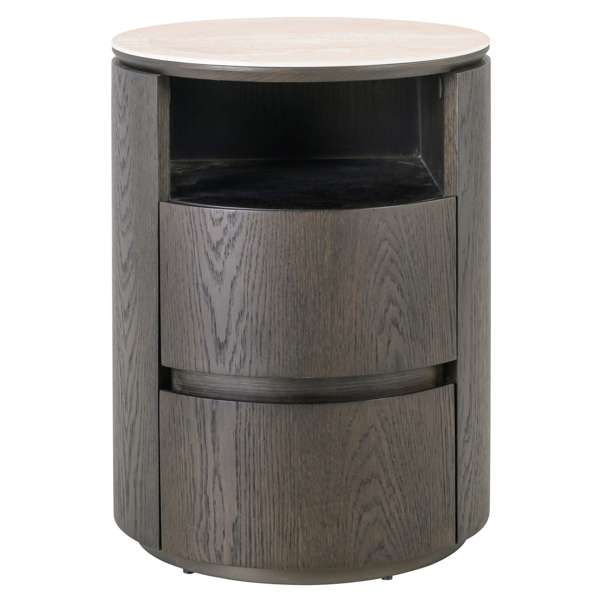 Nightstand Nando brown 2-drawers
