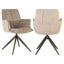 Dining chair Chase cream blockweave swivel