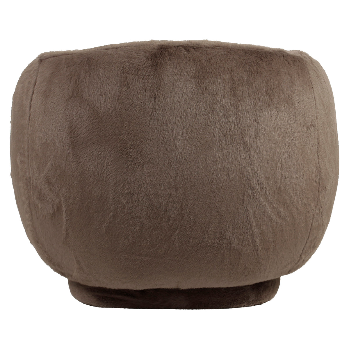 Lounge chair Negreslo brown fluffy swivel