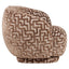 Lounge chair Negreslo brown labyrinth swivel