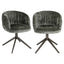 Dining chair Cassi sage chenille swivel